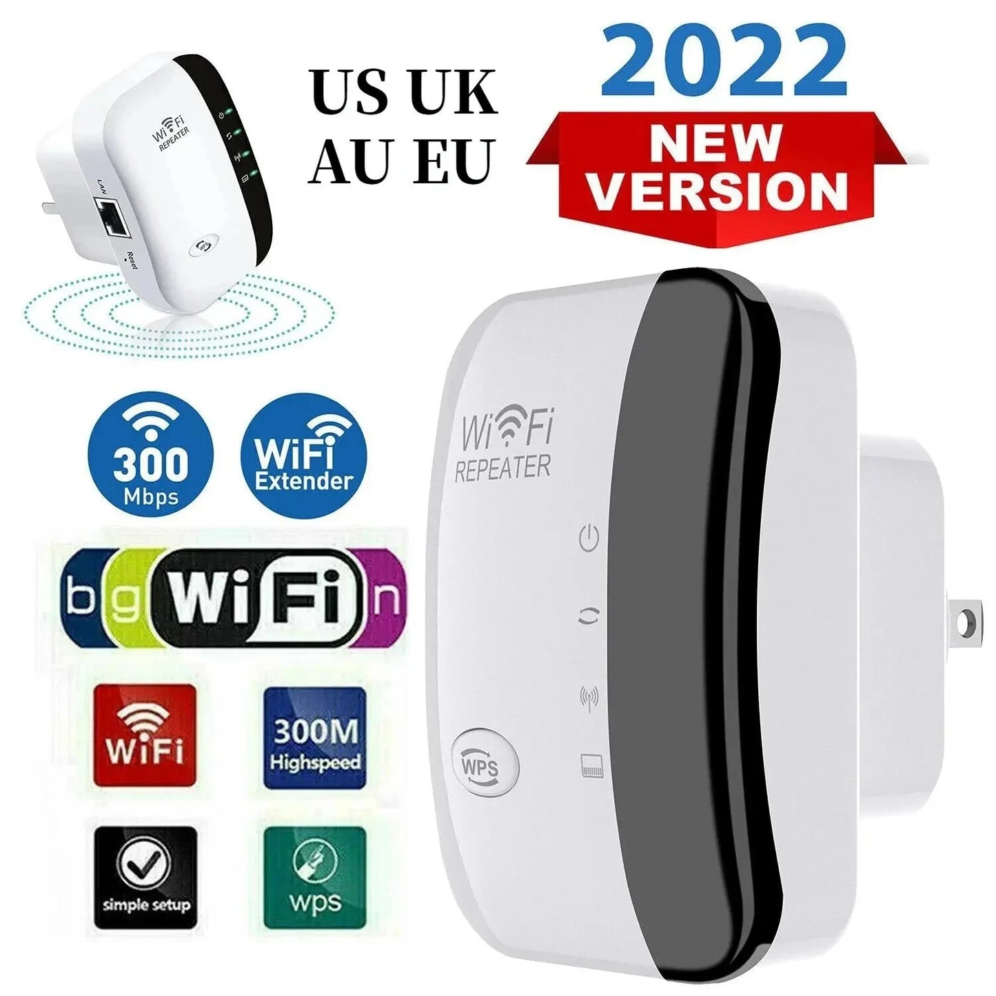 Wireless Signal Booster Wifi Extender Small Steamed Bun Network Repeater Ap Broadband Home Router Signal Amplification Extension Beauty World Shop