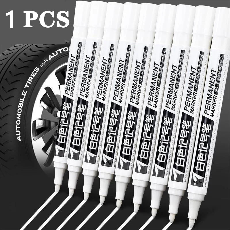 White Marker Pens set Oily Waterproof White Gel Pen DIY Graffiti Sketching Marker Stationery Writing School Supplies brush Beauty World Shop