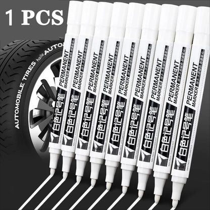 White Marker Pens set Oily Waterproof White Gel Pen DIY Graffiti Sketching Marker Stationery Writing School Supplies brush Beauty World Shop