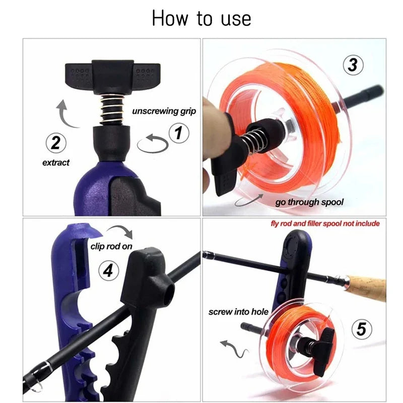 Fishing Line Winder Portable Baitcasting Spinning Reel Line Spooler Machine ABS Spooling Carp Fishing Equipments Winding Tools Beauty World Shop