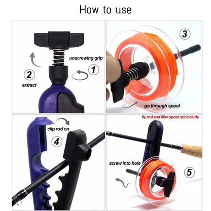 Fishing Line Winder Portable Baitcasting Spinning Reel Line Spooler Machine ABS Spooling Carp Fishing Equipments Winding Tools Beauty World Shop