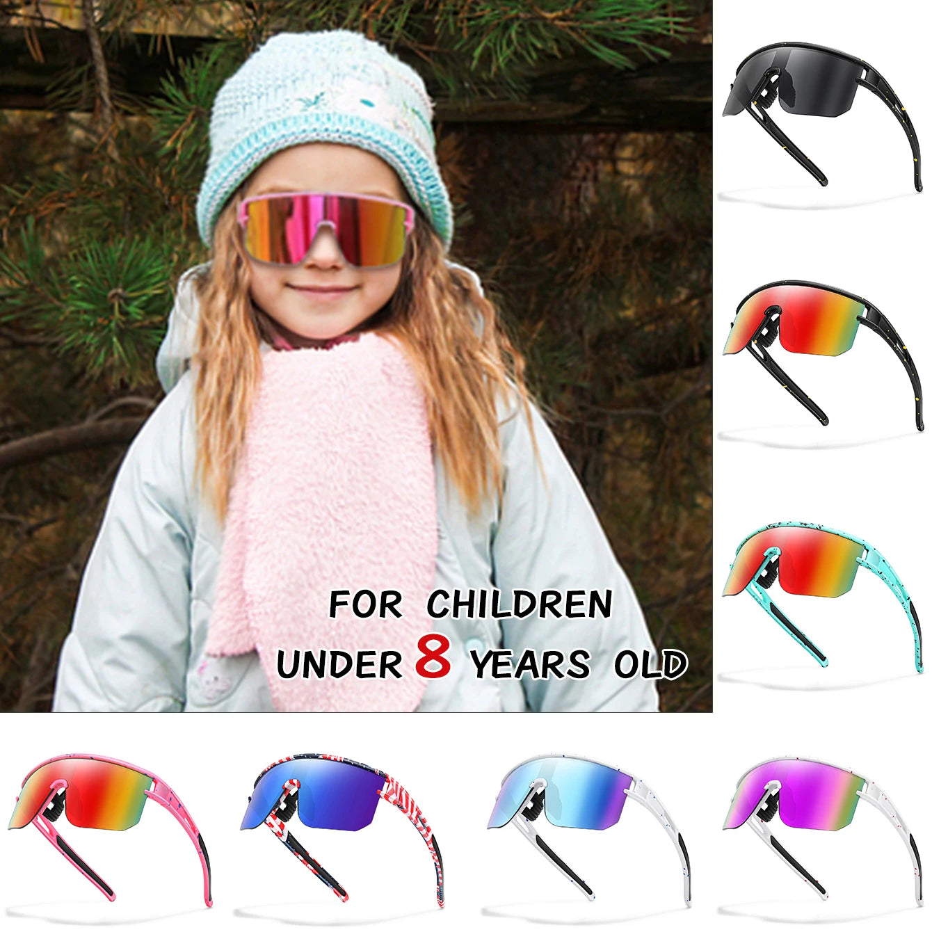 3-8 Years Old Brand Kids Cycling Sunglasses Boys Girls Outdoor Baseball Bike Bicycle Sport Eyewear Youth Gift UV400 Beauty World Shop