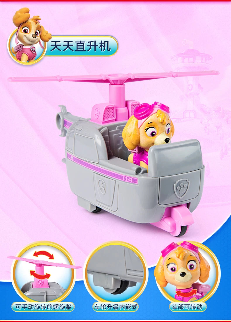 New Original PAW PATROL Vehicle Car Ryder Tracker Everest Chase Rex Skye Rocky Marshall Zuma Action Figure Toy Kid Birthday Gift Beauty World Shop