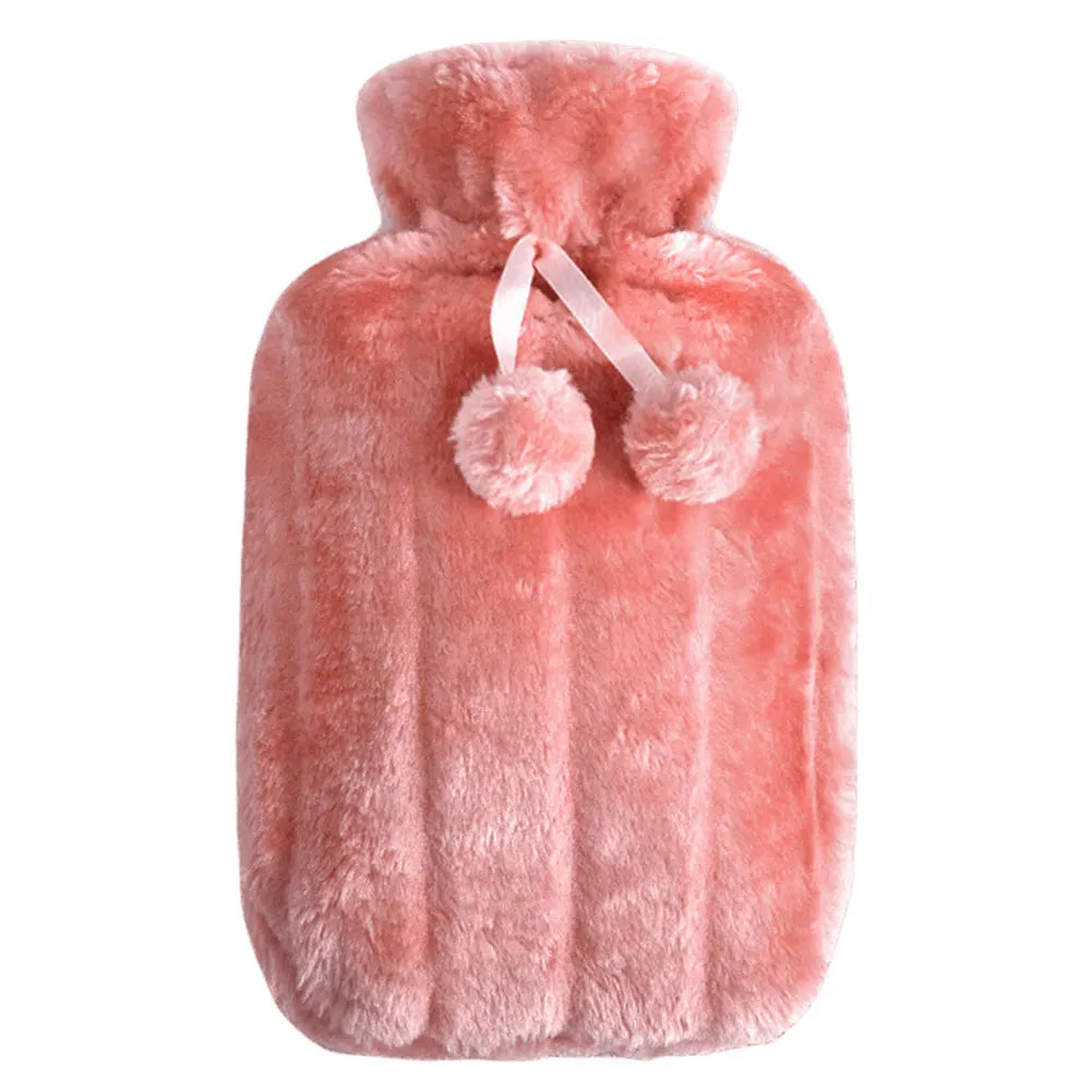 2L Hot Water Bottle Cover Rubber Hot Water Bags Winter Plush Hand & Feet Warmer Explosion-Proof Water Bottle Cover For Hot Water Beauty World Shop