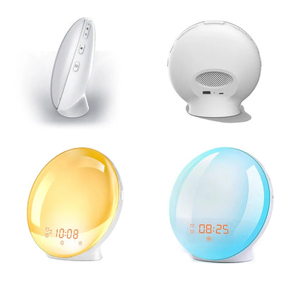 Wake Up Light Alarm Clock with Sunrise/Sunset Simulation Dual Alarms FM Radio Nightlight 7 Colors Natural Sounds Snooze Beauty World Shop