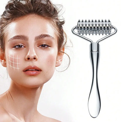 Stainless Steel Facial Massage Roller Deep Tissue Massage Tool for Face, Acupressure Massager Body for Hand, Foot, Neck SPA Care Beauty World Shop