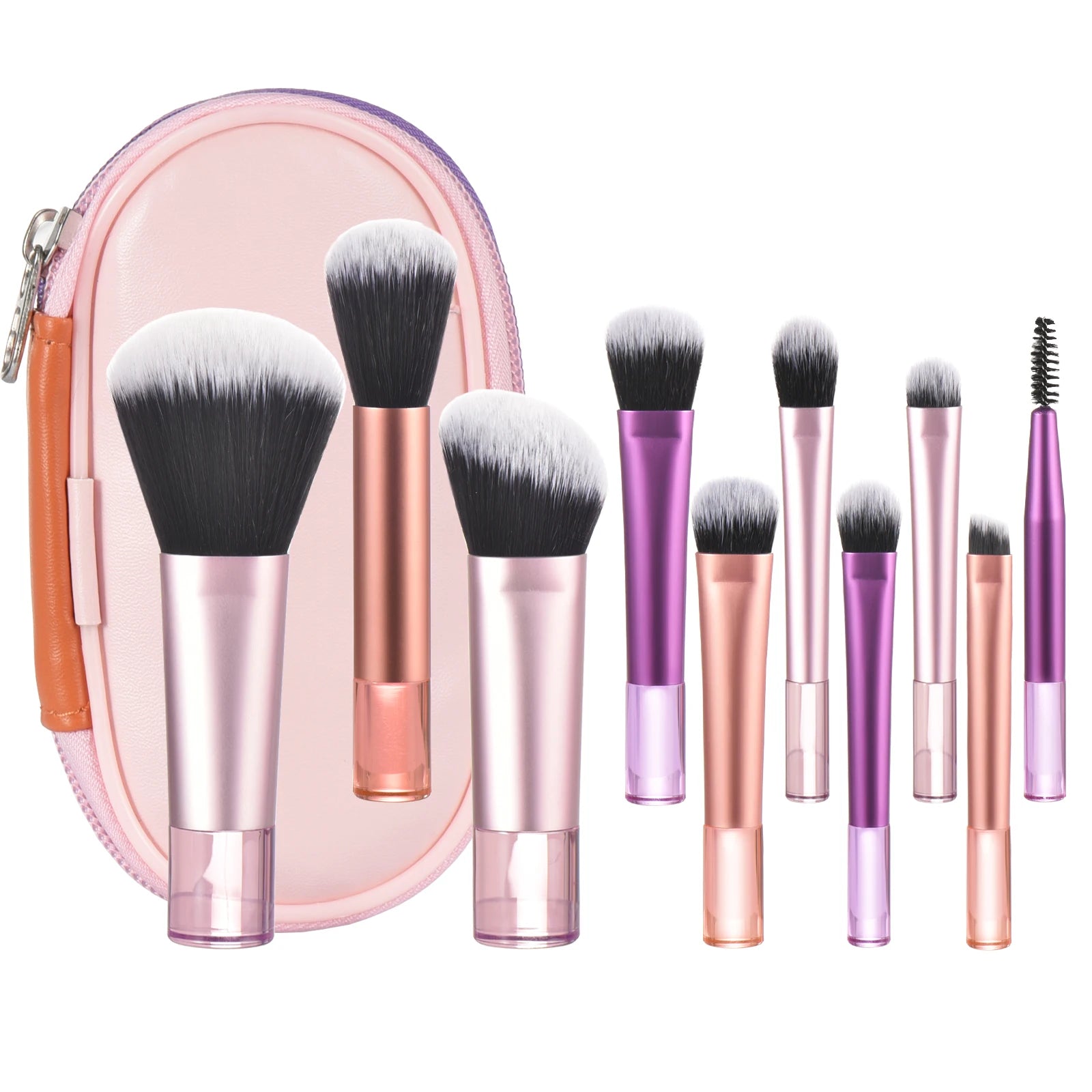 10 color Mini makeup brush Travel portable Makeup Tool Makeup Puff - Palm Brush Professional Makeup tool set Christmas gift Beauty World Shop