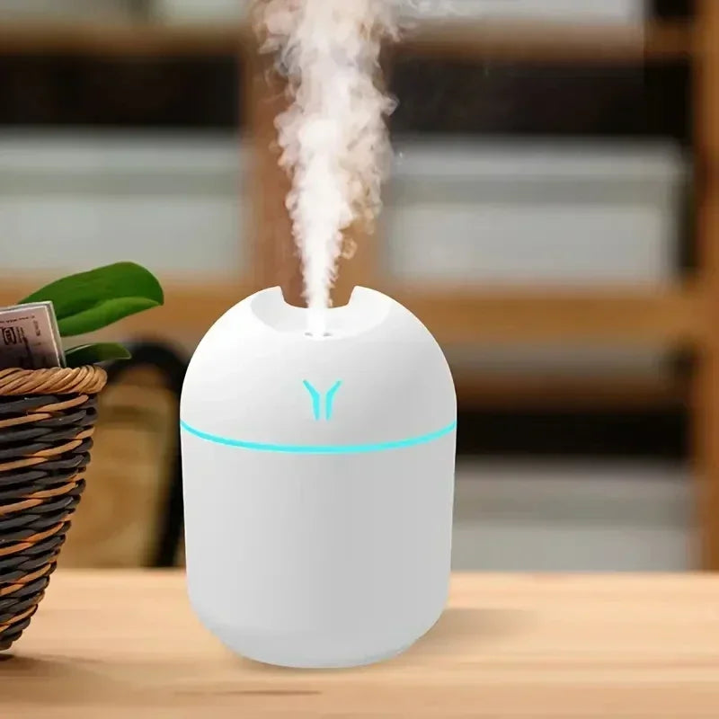 1pc  Compact USB Aroma Diffuser & Humidifier withLED Night Light - Pink & Mint Green, Essential Oil Atomizer for Homeand Car Use Beauty Fashion