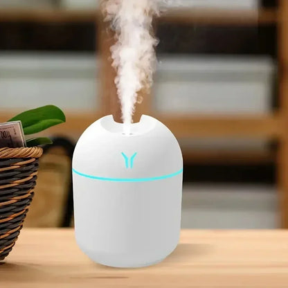 1pc  Compact USB Aroma Diffuser & Humidifier withLED Night Light - Pink & Mint Green, Essential Oil Atomizer for Homeand Car Use Beauty Fashion