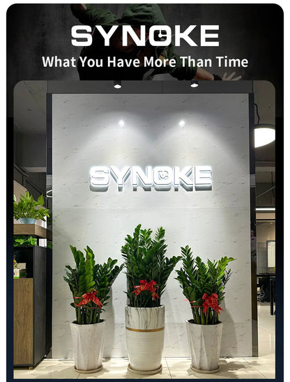 SYNOKE Men Outdoor Sports Multifunctional Waterproof Large Screen Display Luminous LED Digital For Men Fashion Silicon Watch Beauty World Shop