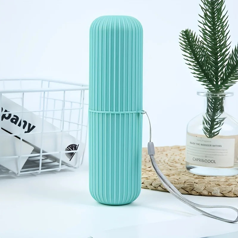 Travel Toothbrush Set: Portable case, rinse cup & toothpaste holder included. Alcohol-free, compact for easy on-the-go oral care Beauty World Shop