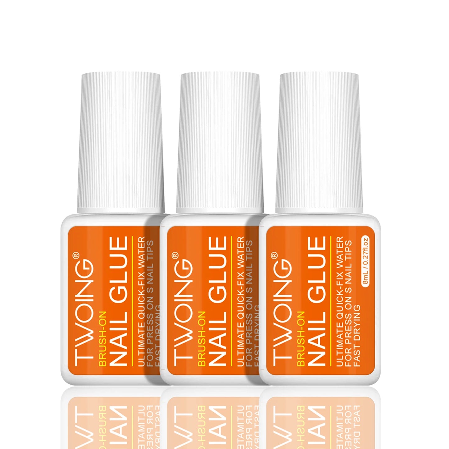 Twoing Waterproof Liquid Nail Adhesive,Long-Lasting & Fast-Drying, Formaldehyde-Free, Compatible with Acrylic Nails Fake Nails Beauty World Shop