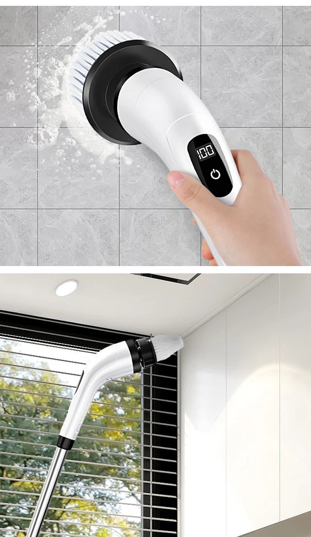 Household Multipurpose Electric Cleaning Brush Cordless Spin Scrubber Kitchen Gadgets Hair Brushes Bathroom Broom Toilet Mops