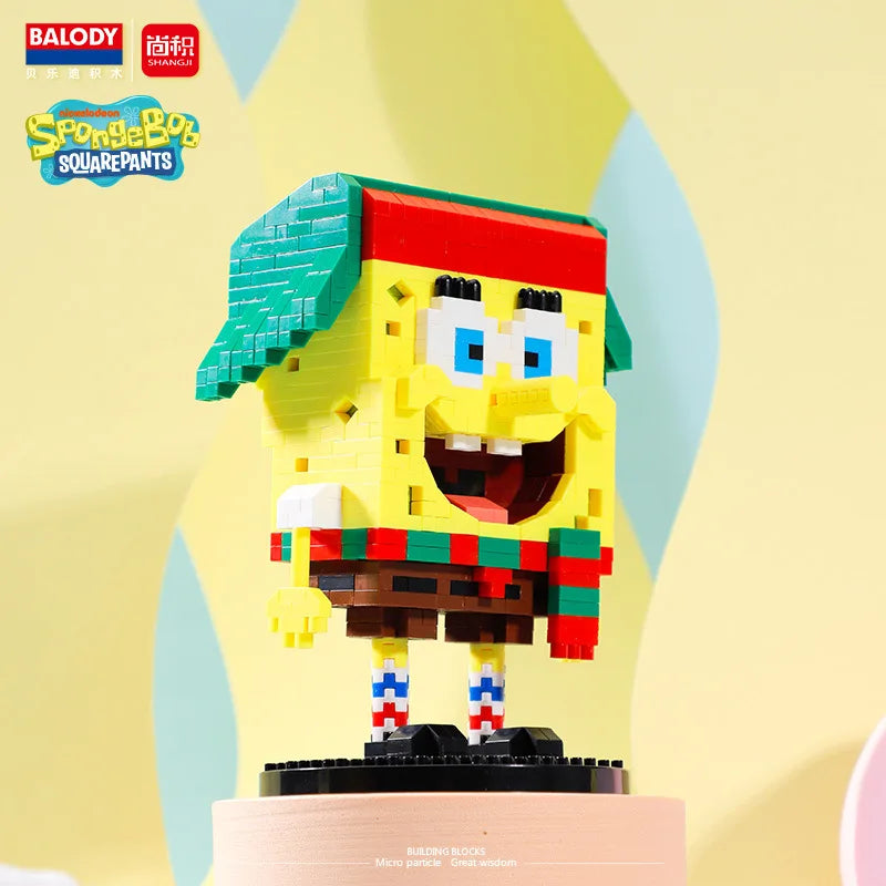 Anime SpongeBob SquarePants Micro particles Block City  Patrick Star Squidward Building Blocks Kids Toys Birthday Gifts Beauty World Shop