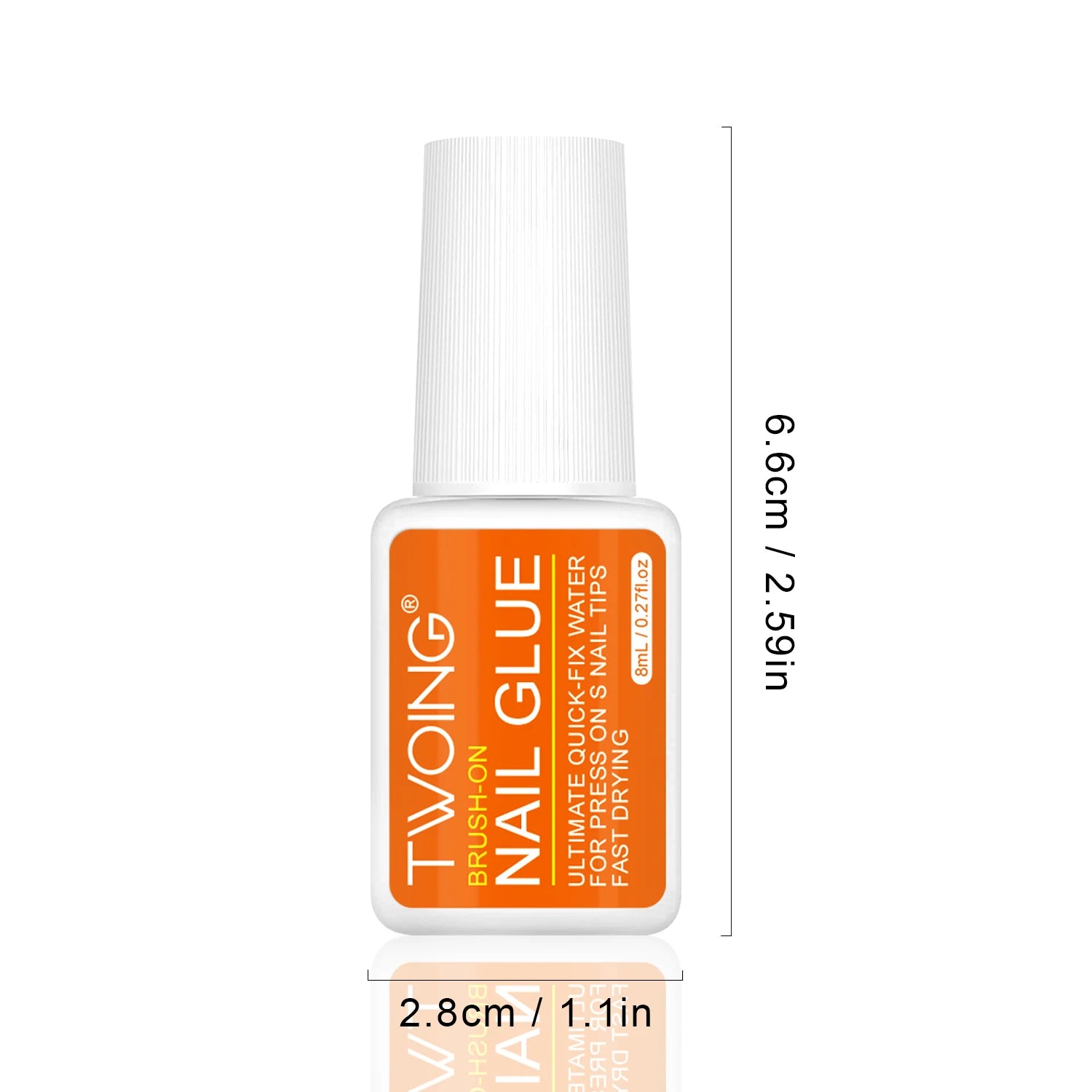 Twoing Waterproof Liquid Nail Adhesive,Long-Lasting & Fast-Drying, Formaldehyde-Free, Compatible with Acrylic Nails Fake Nails Beauty World Shop
