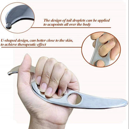 Stainless Steel Gua Sha Muscle Fascia Scraper Tool Skin Scraping Massage Tool Body Shoulder Back Arm Leg Massage Care Beauty World Shop