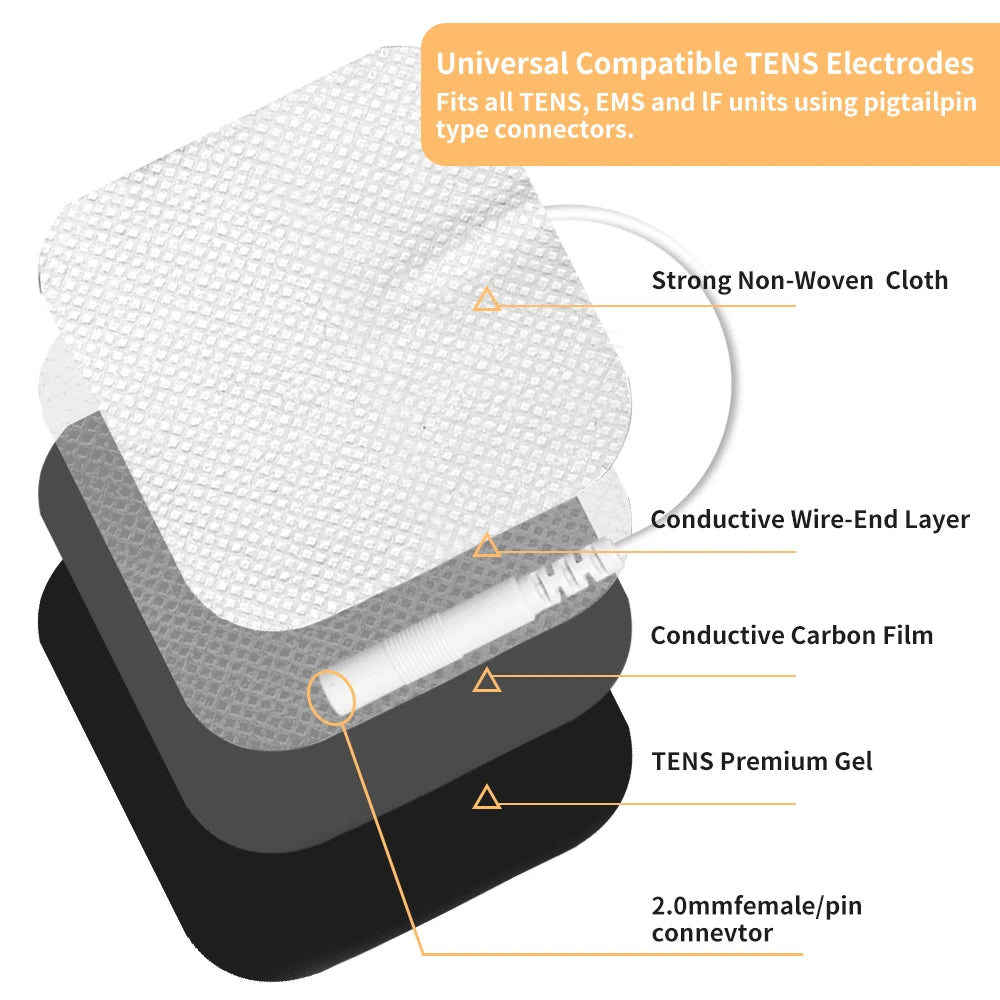 10/20/50Pcs Tens Electrode Pads Gel Self-adhesive Patches For Acupuncture Massager Slimming Pulse EMS Muscle Stimulator Sticker Beauty World Shop