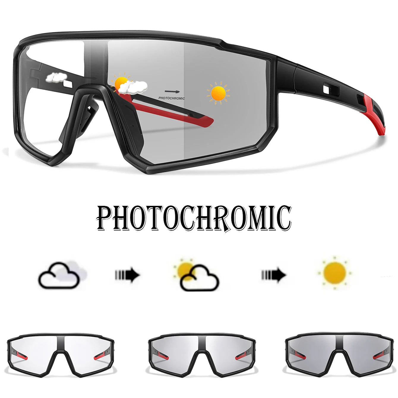 Fashion Brand Men Women Bicycle Photochromic Eyewear MTB Bike Fishing Running Cycling Sports Sunlasses Comfortable Goggles Beauty World Shop