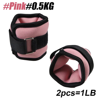1Pair Adjustable Ankle & Wrist Weights (0.5kg/1kg) - Neoprene Leg Arm Straps for Running, Yoga - Strength Training for Women Men Beauty World Shop