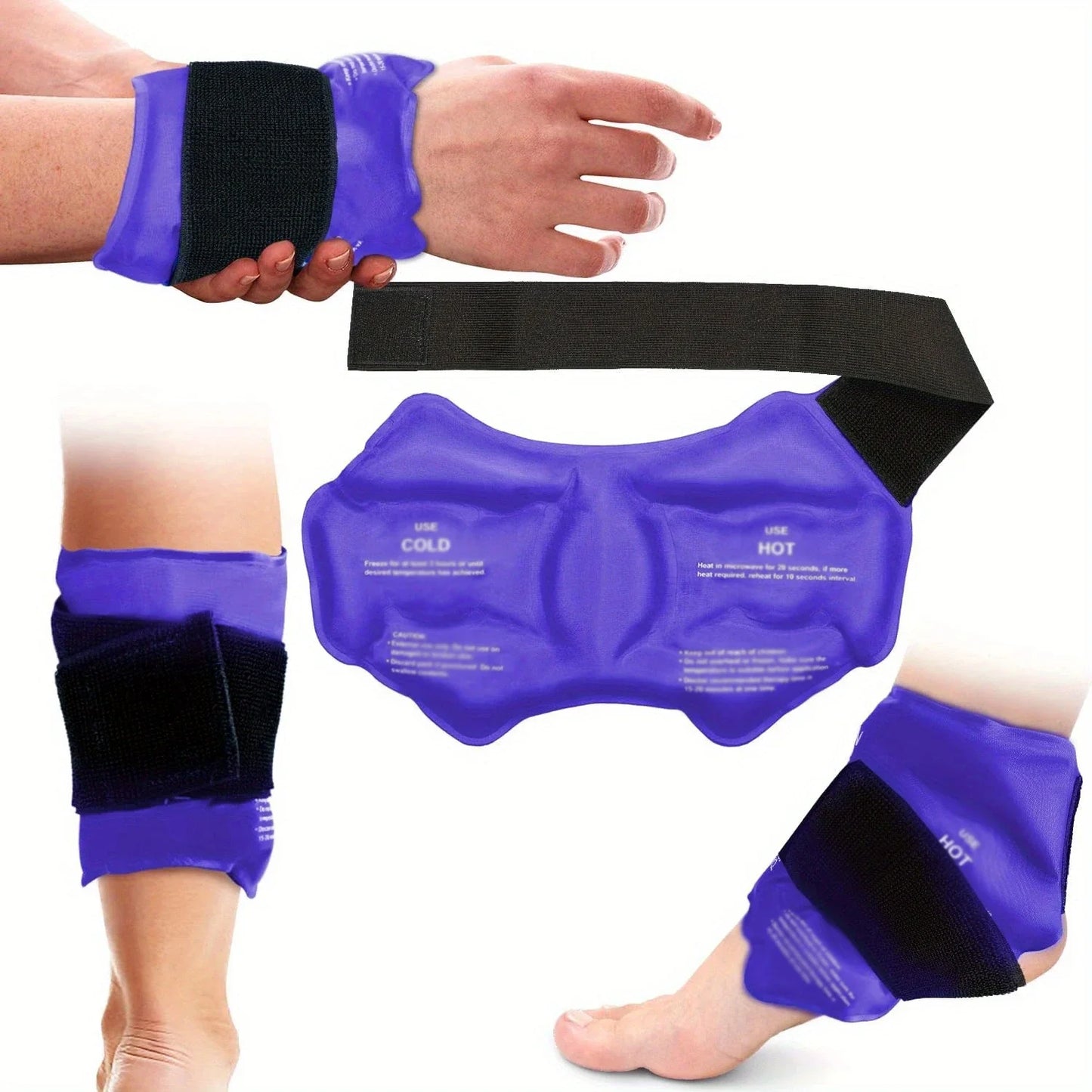 Ankle Brace Ice Pack Wrap For Sport Injuires Hot & Cold Compress Use Large Reusable Gel Cold Pack Ankle Support Beauty Trend Shop