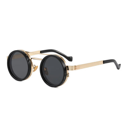 SHAUNA Retro Metal Round Punk ND9-level Adjustable Dimming Sunglasses Women Polarized UV400 Fashion Men Outdoor Sun Glasses Beauty World Shop