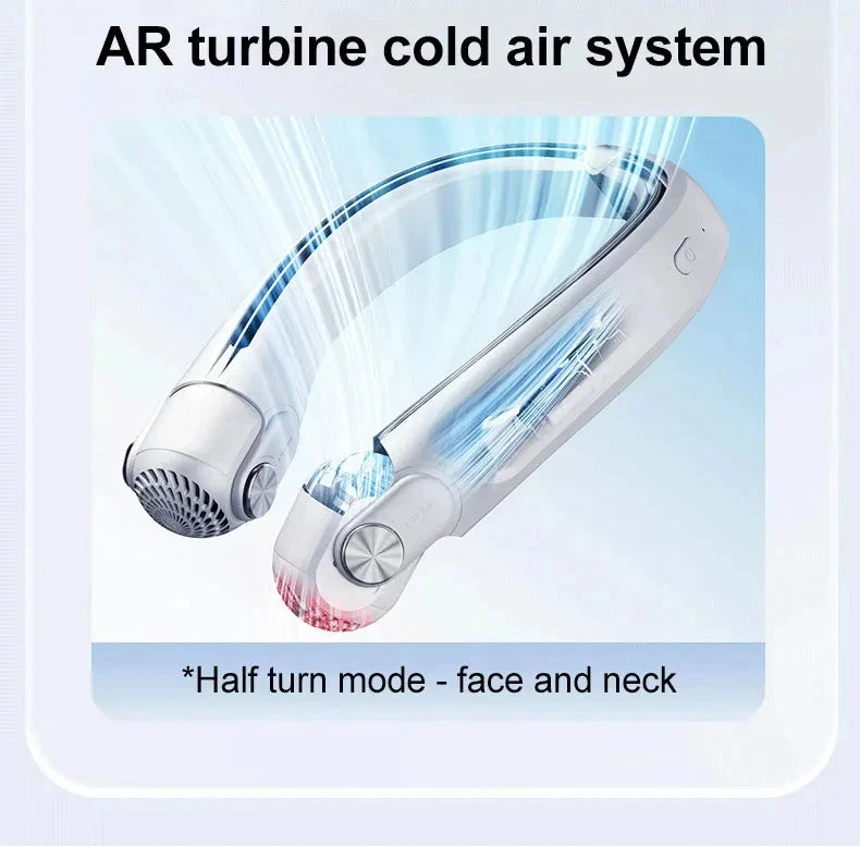 Portable Neck Hanging Fan With Usb Charging Adjustable Bladeless Turbofan Bladeless Student Dormitory Home Outdoor Cooling Beauty World Shop