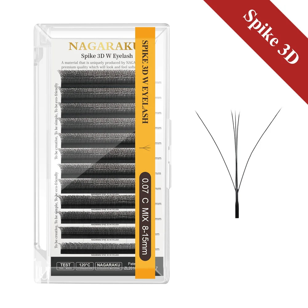 NAGARAKU Automatic Flowering W Shape Bloom 3D 4D 5D 6D 7D 8D Premade Fans Speed Eyelash Extensions Natural Soft Light Full Dense Beauty Fashion