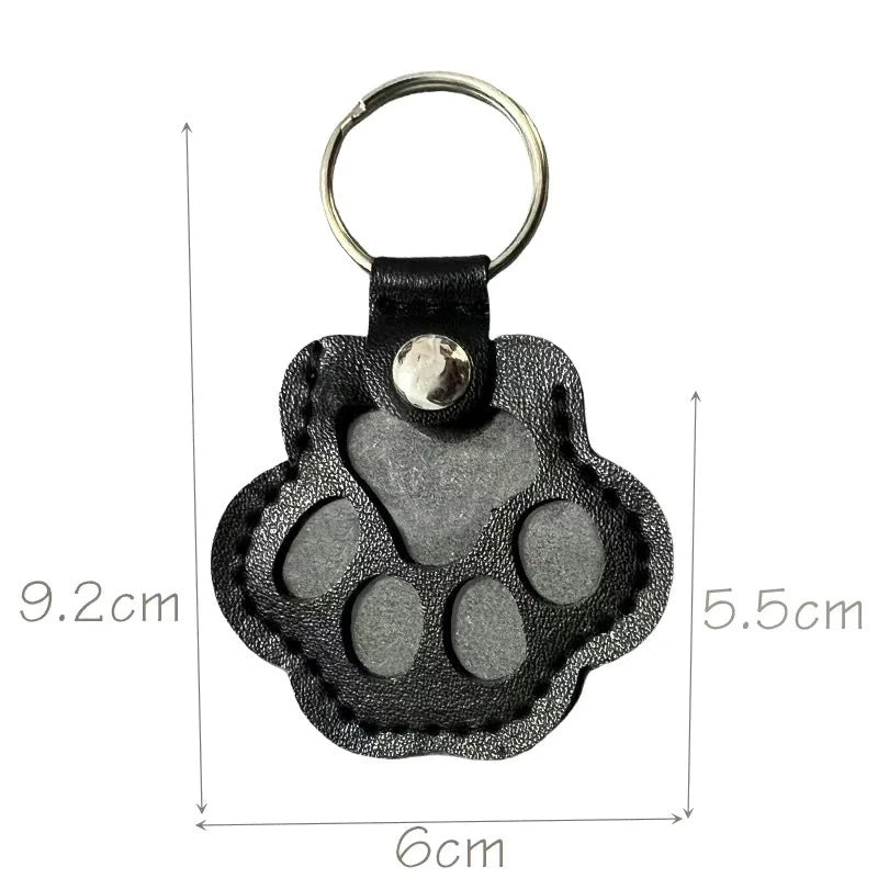 Pet Hair Memorial Keychain PU Leather Keepsake Locket for Cat Dog Fur Pet Hair Storage Pendant Handbag Hanging Accessories Beauty World Shop