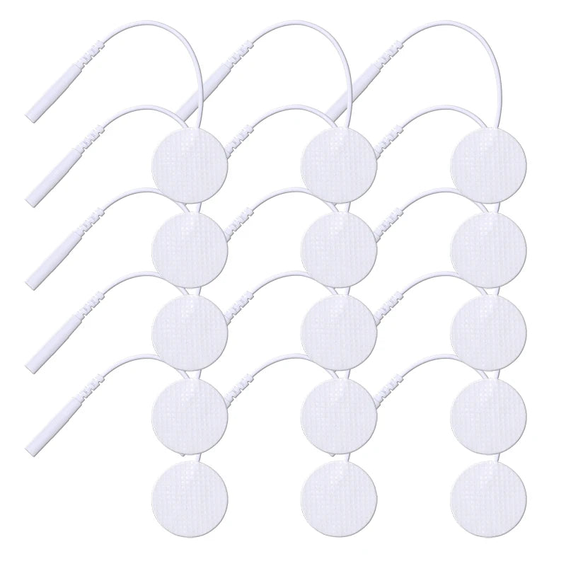 25mm Self-Adhesive Electrode Pads with Conductive Gel for EMS Electric Muscle Stimulator Pulse Massager Replacement Accessory Beauty World Shop