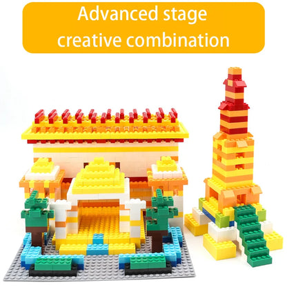 300/1000 DIY creative building blocks bulk set Urban Classic building blocks Assembled birthday gift children's educational toys Beauty Fashion