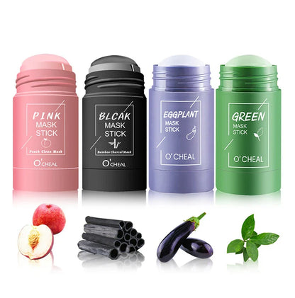 Solid facial mask Stick Green Tea Honey Peach Cleaning Pore Moisturizing Long Charcoal Eggplant Mud Film Beauty Trend Shop