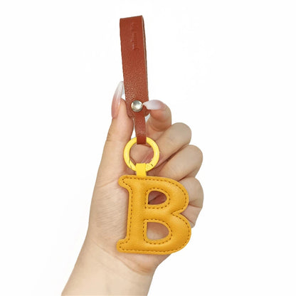 Creative PU Leather 26 Letter Keychains Fashion Alphabet Keyrings Handbag Ornaments Pendant Car Key Holder Accessories Gifts Beauty World Shop