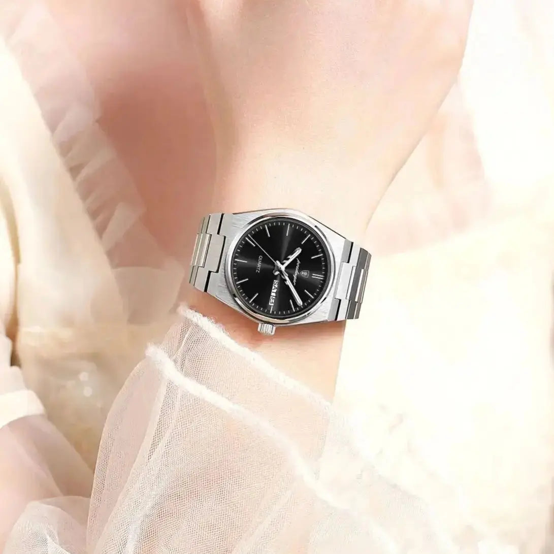 POEDAGAR Elegant Woman's Watch Date Week Waterproof Luminous Ladies Clock Quartz Stainless Steel Fashion Watches For Women Reloj Beauty World Shop