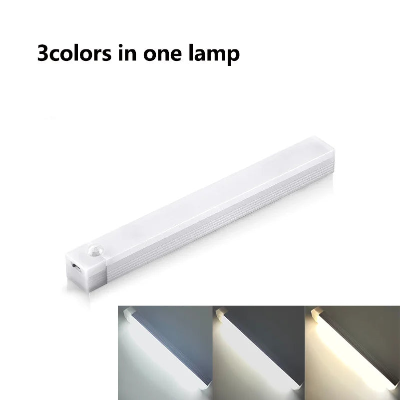 LED Bar Lights USB Rechargeable Motion Sensor Night Light Portable Induction Cabinet Light for Kitchen Room for Wardrobe Hallway Beauty Fashion