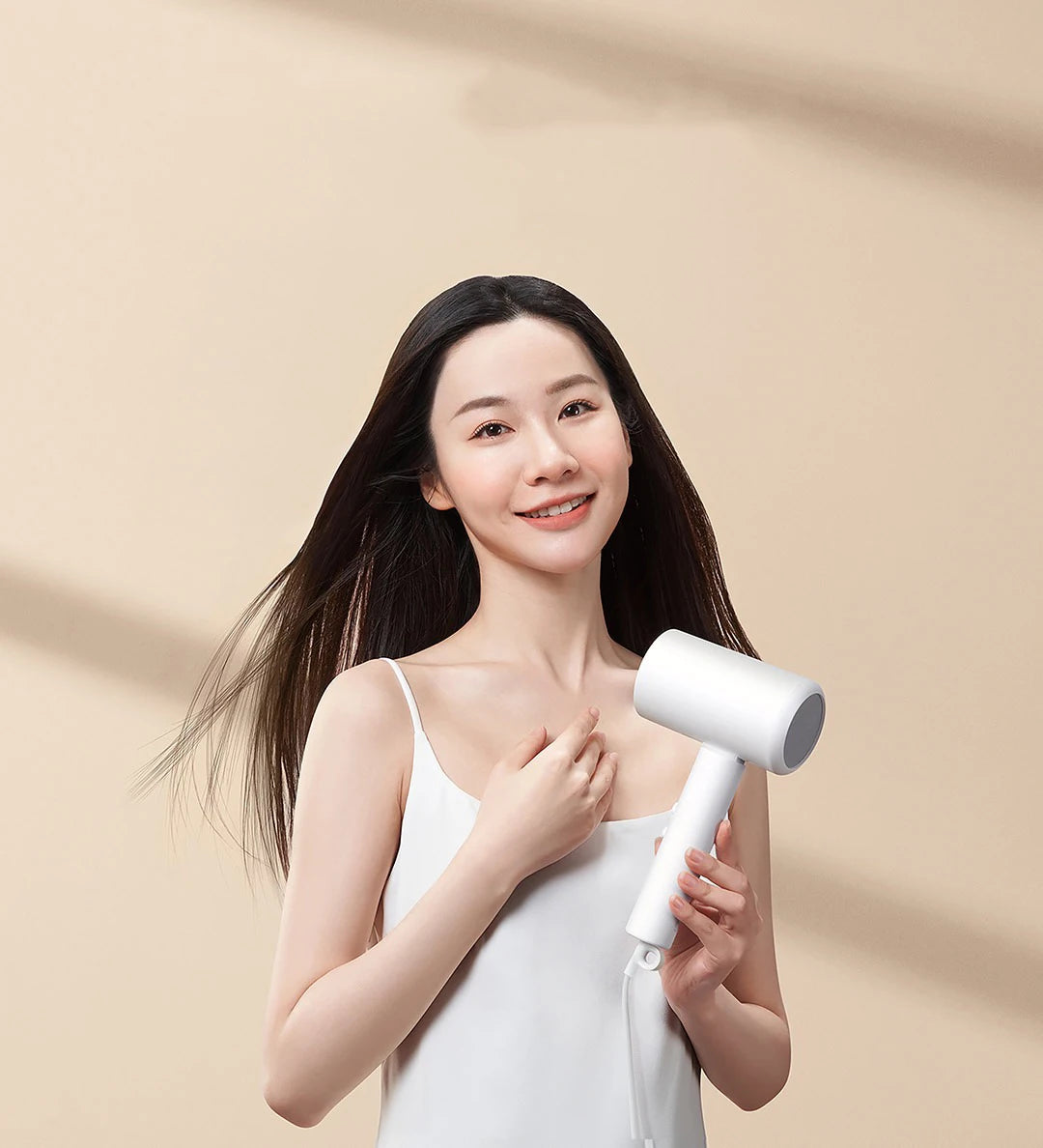MIJIA Foldable Portable Hair Dryer H101,15m/s Airflow,50 million Negative Ion Dryers,4 Mode,1600W,220V CN Version With Adapter Beauty World Shop