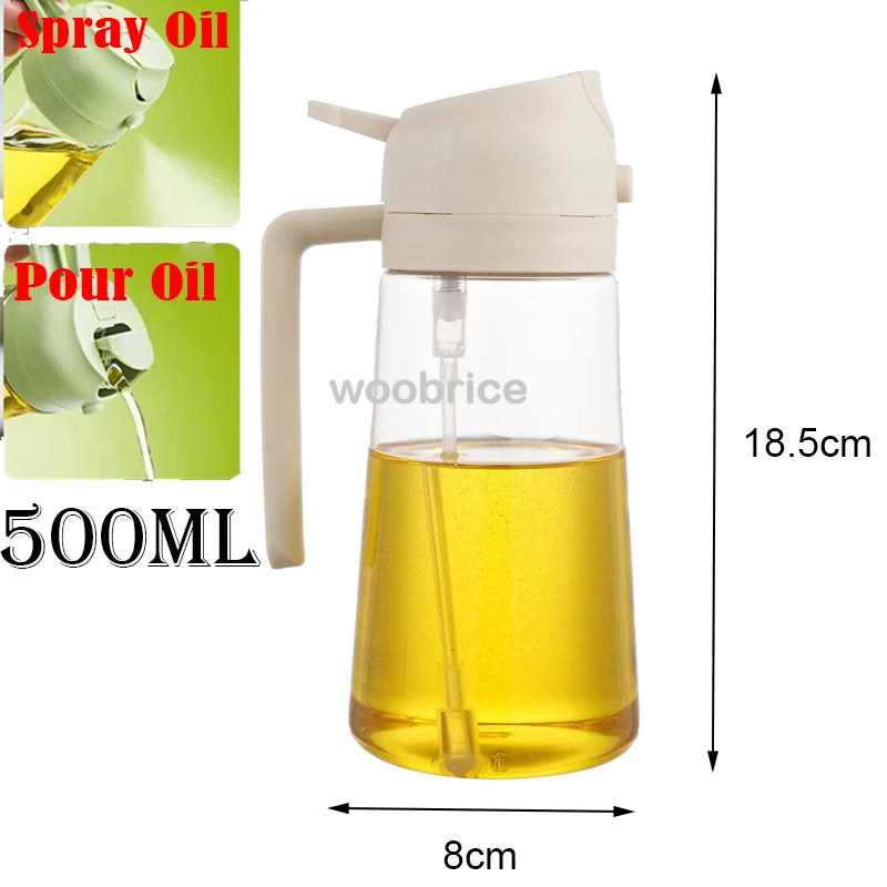 2in1 Kitchen Spray Oil Dispenser Oil Sprayer Polisher Or Only Brush Spray for Air Fryer Salad Grilling Roasting Cooking Kitchen Beauty World Shop