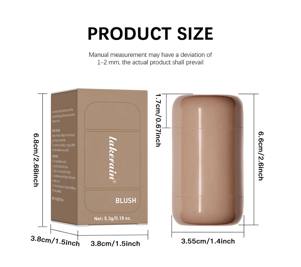 3-in-1Blush Stick Lasting Brightens Facial Cheek Stick Moisturizing Flash Lip Gloss Makeup Lip Gloss Face Rouge Beauty World Shop