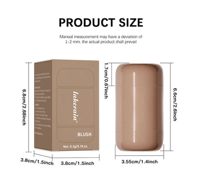3-in-1Blush Stick Lasting Brightens Facial Cheek Stick Moisturizing Flash Lip Gloss Makeup Lip Gloss Face Rouge Beauty World Shop