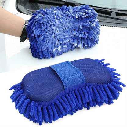 Washing Sponge Brush Soft Chenille Coral Fleece Microfiber Washing Brush Car Body Cleaning Water Absorbtion Brushes Detailing Beauty World Shop