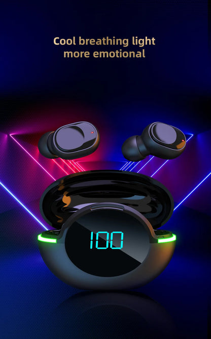 #Y80 New Bluetooth Earphones Tws Wireless Sports Running Waterproof Noise Reduction Gaming Esports Mobile Digital Display Beauty World Shop