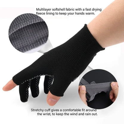 Non-slip Touchscreen Nylon Gloves Men Women Summer Outdoor Riding Sport Fitness Breathable Non-slip Sunscreen Half Finger Gloves Beauty Trend Shop