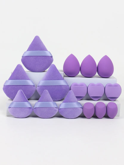Multi Effect 15 Piece Set 3 Loose Powder Puffs&3 Mini Loose Powder Puffs&3 Medium-Sized Eggs&3 Mini Eggs&3 Air Cushions. Founda Beauty World Shop