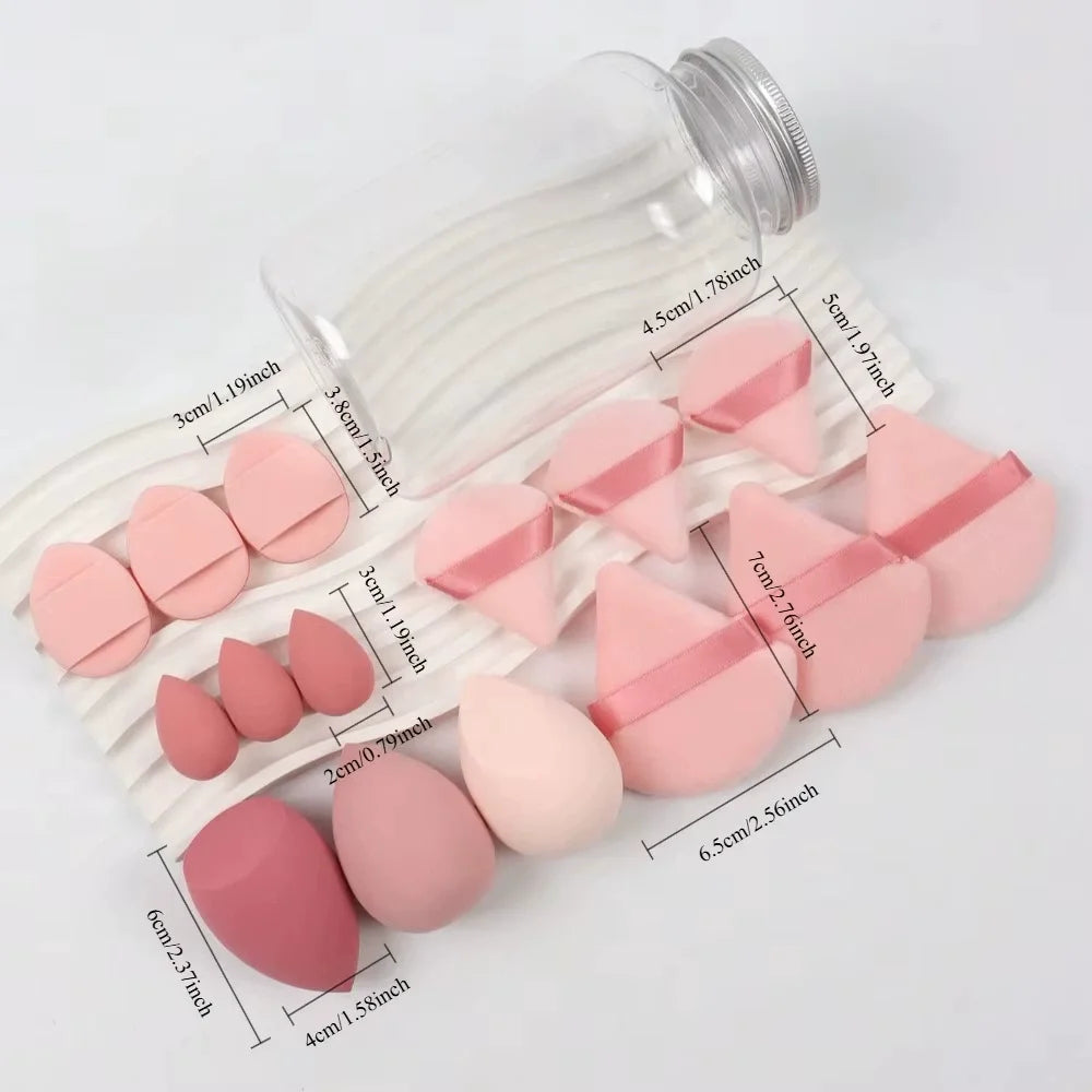 12/15Pcs Makeup Sponge Cosmetic Puff Foundation Sponges Blender Beauty Egg Powder Puffs Women Make Up Accessories Makeup Tools Beauty World Shop
