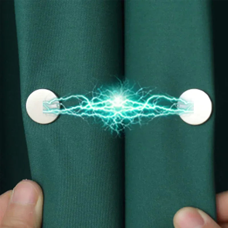 4/8Pairs Curtain Magnetic Button Detachable Curtain Fix Fastener Clip Prevent Light Adjustment Window Screen Close Magnet Buckle Beauty World Shop