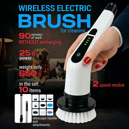 Cordless Electric Scrubber for Kitchen Bathroom Toilet - Multipurpose Cleaning Brush with Adjustable Speeds for Floor Cleaning Beauty World Shop