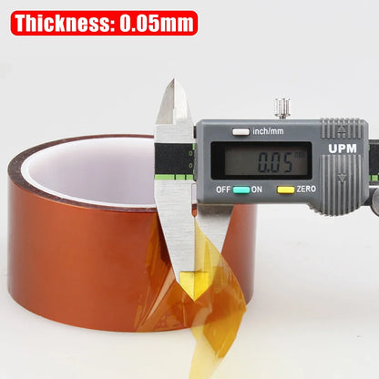 5-40mm Kapton Tape Polyimide Adhesive Insulating Adhesive Tape Каптоновый Скотч Heat Tape for Board Protection Beauty World Shop