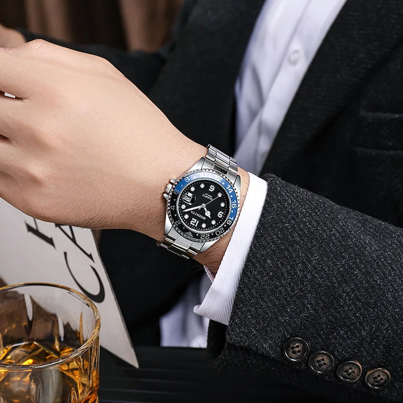 2025 Hot Sell Men Watch Sport Mens Watches Top Brand Luxury Military Full Steel Quartz Clock Men Relogio Masculino Beauty World Shop