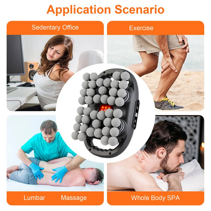 42-Heads Fascia Gun High-Frequency Vibration Body Massage Gun Back and Waist Massager Neck Shoulder Massager Muscle masajeador Beauty World Shop