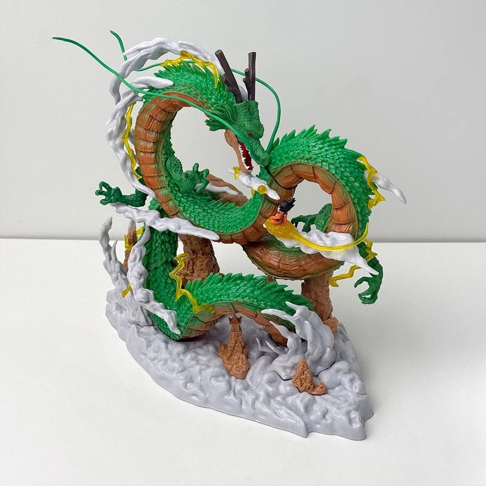 22cm/8.66in Dragon Ball Anime Figure Shenron Figure Goku And Shenron Figurine Pvc Statue Collection Model Decoration Toys Gifts Beauty World Shop