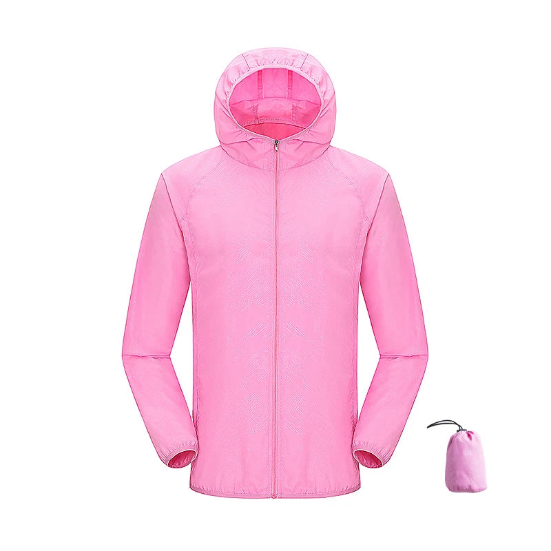 JNLN Men Women Waterproof Hiking Jackets Quick Dry Camping Windbreaker Unisex Outdoor Trekking Raincoat Anti UV Packable Clothes Beauty World Shop